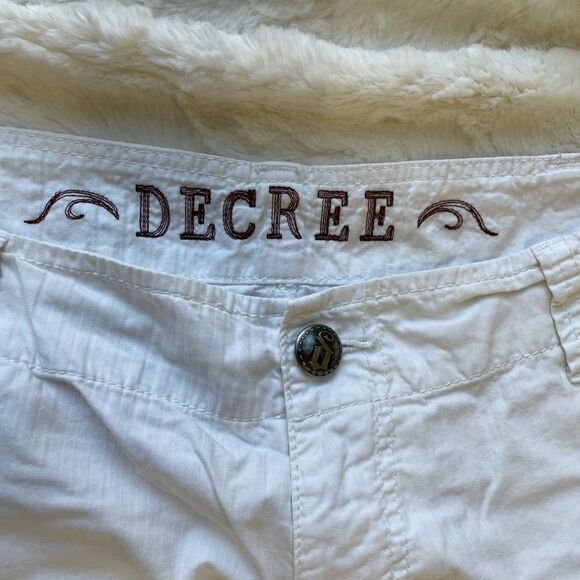 Decree White 100% Cotton Cargo Short - Mens 38 - Picture 3 of 7
